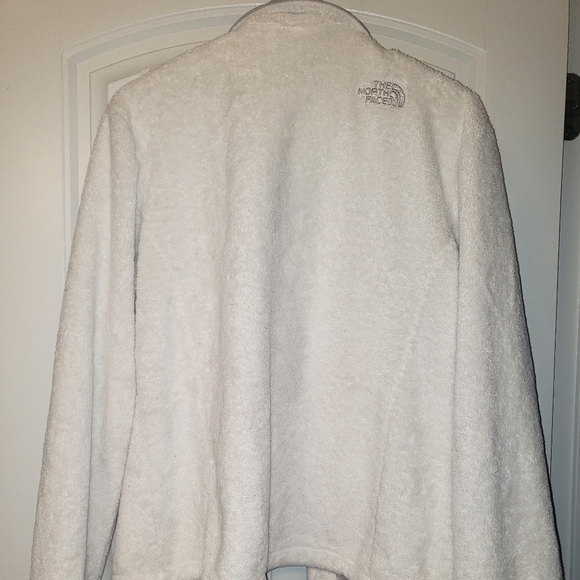 North face white Zippered front with front and back logo size large - Picture 4 of 9